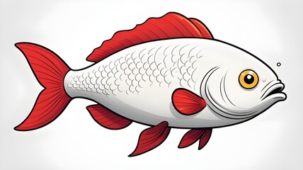 fish on a white background