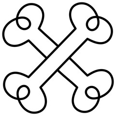 Bones. Ideal for use as a transparent PNG.