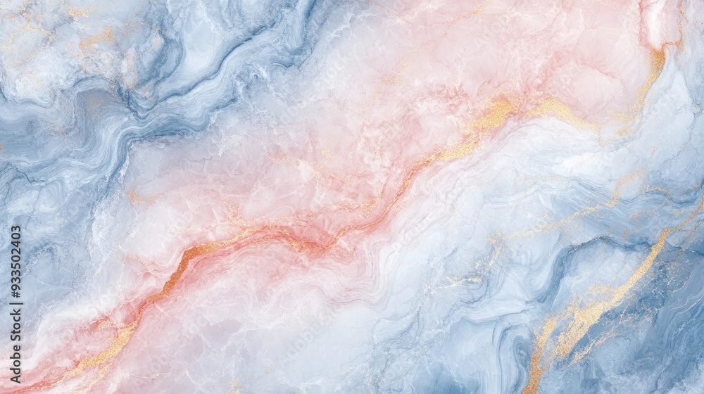 Poster elegant marble texture seamless pattern, abstract marbling in soft hues, perfect for backgrounds and