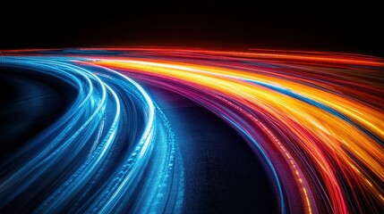 Luminous Light Trails: Intricate Patterns in the Dark