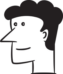 Male Face Comic Illustration