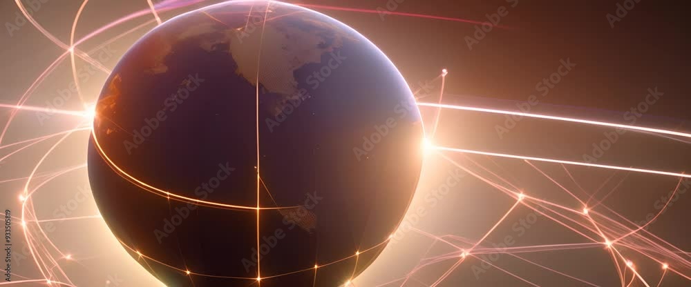 Poster tech earth globalization networking internet connection by satellites global network connection the 