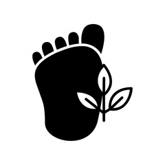 footprint with plant sprout