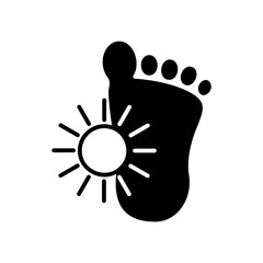 footprint with sun