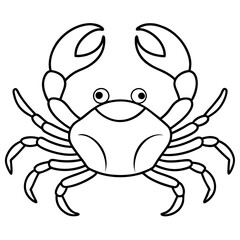 Crabs line art vector illustration