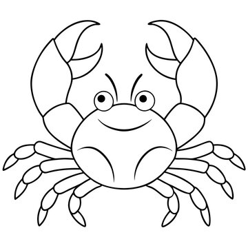 recommend clip art: Crabs line art vector illustration