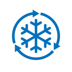 Freezing or defrost graphic icon. Conditioning sign isolated on white background. Vector illustration
