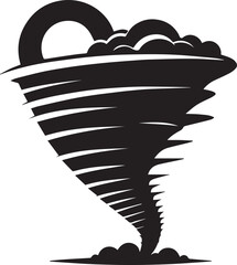 Tornado vector silhouette illustration logo