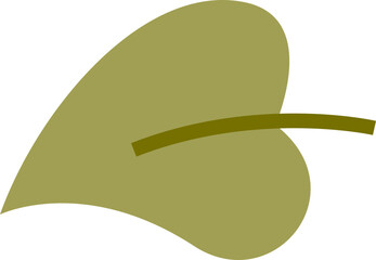 A green heart-shaped leaf symbolizing love for nature.