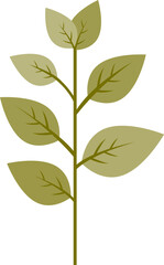Illustration of a small tree with oversized leaves, symbolizing growth or nature.