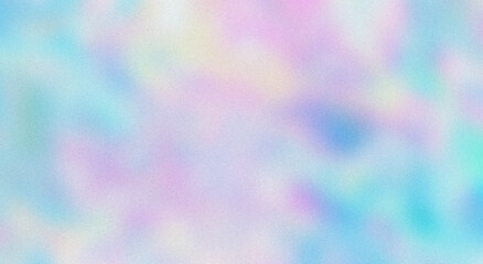 Blurred Holographic Gradient Background with with Grain Noise Texture