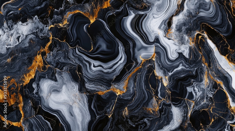 Poster marble texture seamless pattern with swirling veins, an abstract design element for elegant and time