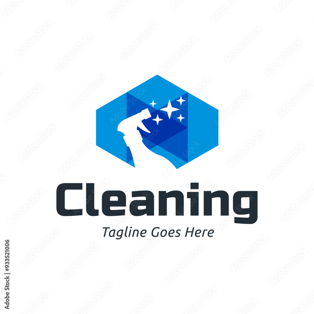 Canvas Prints Set of Home Cleaning Services Logo Design Vector. Clean spray logo design.