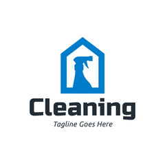 Set of Home Cleaning Services Logo Design Vector. Clean spray logo design.