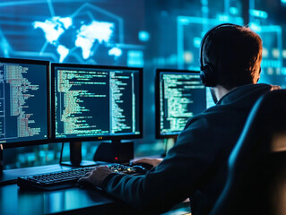 Hackers computer security data protection virus stolen data