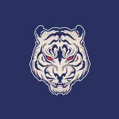 tiger head vector, tiger icon	
