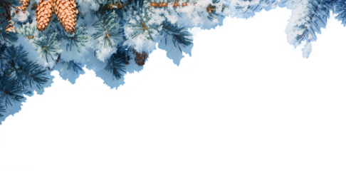 christmas snowy branch isolated