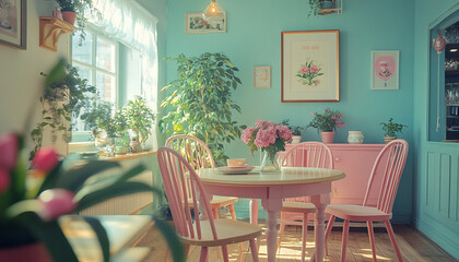 Colourful dining room Country Chic Interior Design Style