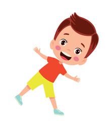 vector illustration of students in different postures