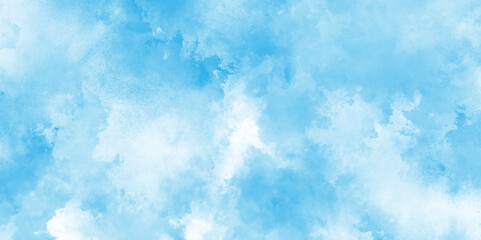 watercolor abstract painting of blue grunge texture, The morning fresh sky blue texture clouds, watercolor texture and watercolor and grunge blue paper.