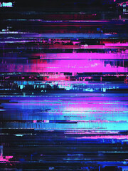 Retro Glitch Background Broken TV Effect, Abstract Background for Video Effects, Overlay Background