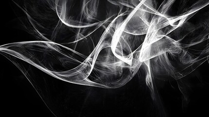 Chaotic Monochromatic Abstract with Dramatic Geometric Lines and Shapes