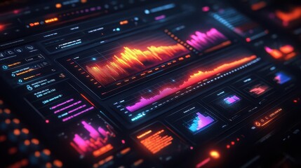 sleek intuitive kpi dashboard displaying vibrant data visualizations modern ui design with clean layout and bold infographics empowering business professionals to make datadriven decisions