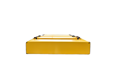 A bright yellow construction block showcasing modern design, perfect for building and engineering projects.