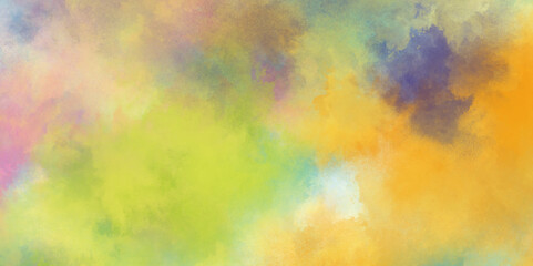 Abstract Art Paint Gradient Design. The painting depicts a sky filled with billowing clouds in various shades of white and gray, abstract modern watercolor hand painted background.