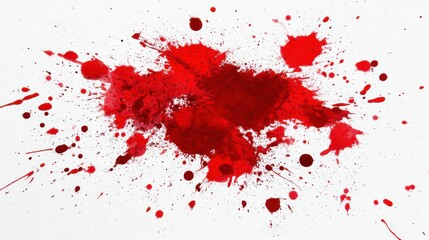 Vibrant Red Splash Art