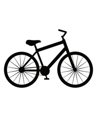 bicycle silhouette vector illustration