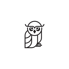 owl illustration, owl logo design, vector
