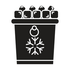 Ice bucket icon vector on white background