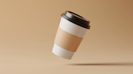 A paper coffee cup mockup.	
