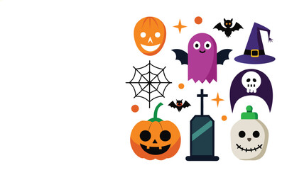 Halloween Themed Hand Drawn Vector Graphics Collection


