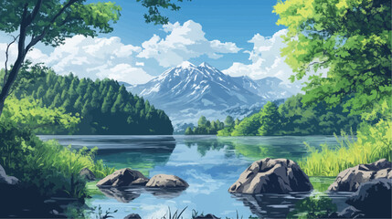lake in the mountains