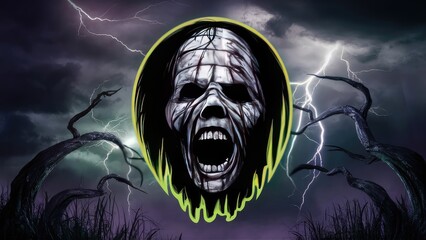 a hauntingly beautiful nightmare logo design