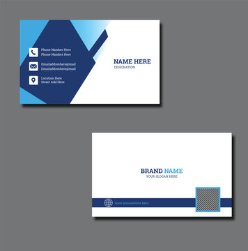 a vector template of modern ,creative ,clean and simple business card with clean concept .