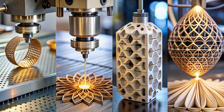 Digital Fabrication: 3D printing, laser cutting, parametric design, metallic sheens