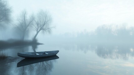Solitude in the Misty Morning