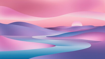 a dreamy gradient colored landscape featuring