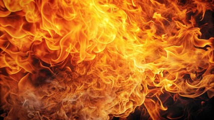 A close-up photo of a roaring flame emitting intense heat , flame, heat, fire, burning, hot, energy, inferno, warmth