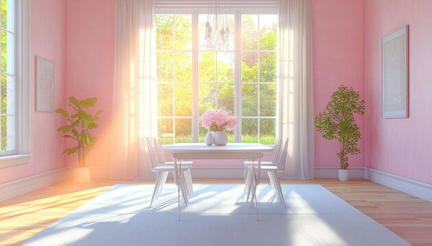 Colourful dining room Transitional Interior Design Style