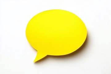 Yellow speech bubble isolated