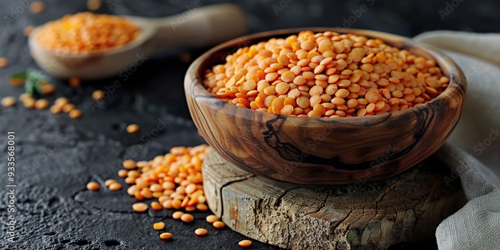 Poster lentils in a bowl