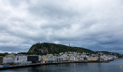 Obraz premium Panoramic view of Ålesund in Norway.