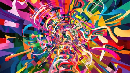  a mesmerizing abstract artwork featuring a whirlwind