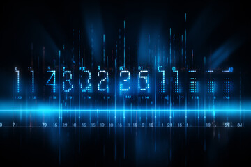 Obraz premium Abstract technology digital line electronic network data innovation concept background.