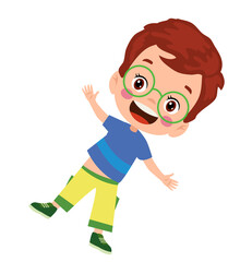 vector illustration of students in different postures