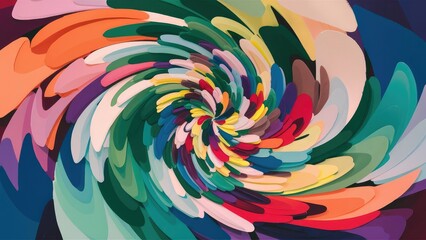  a mesmerizing abstract painting with a vibrant